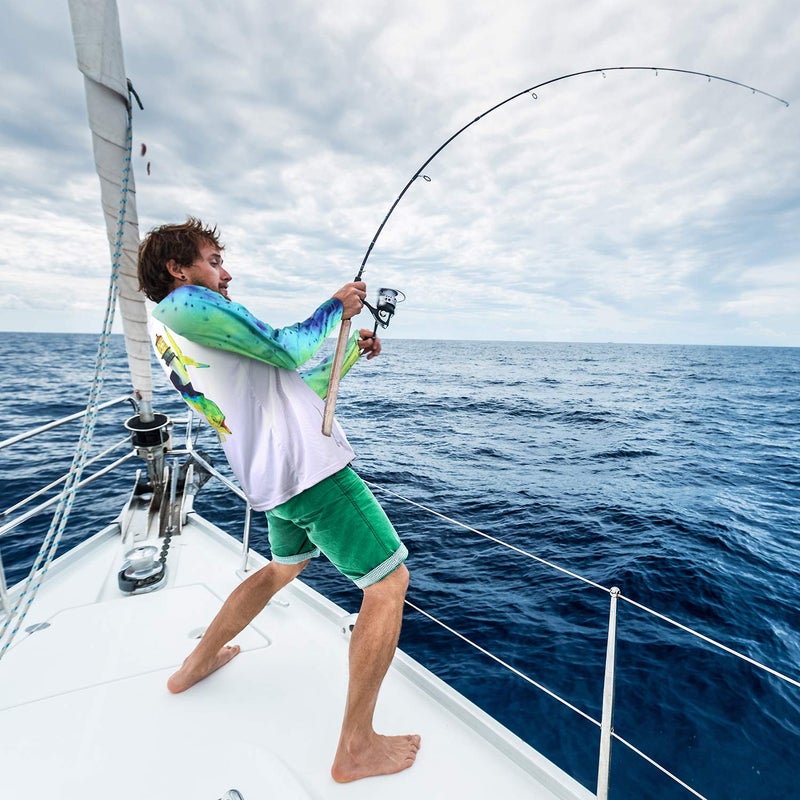 Palmyth Fishing Shirt for Men Long Sleeve Sun Protection UV UPF 50+ T-Shirts with Pocket (Mahi/Lighthouse, XXXX-Large) - Image 5
